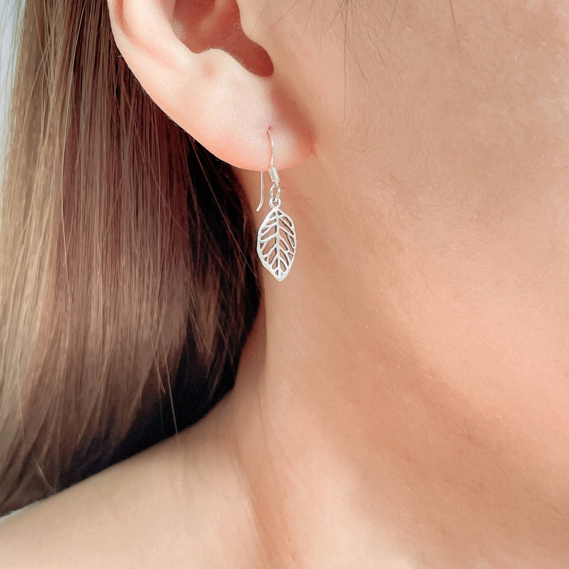 sterling Silber Blatt Ohrringe | Ohrhänger Silberschmuck Boho Ohrschmuck E386 von TheSilverGame