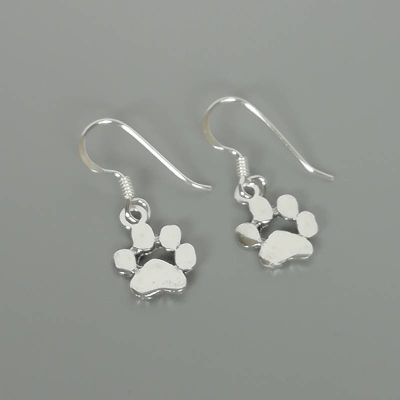 sterling Silber Pfoten Ohrhänger | Pfote Ohrringe Boho Ohrschmuck Tierfreunde Ohrbaumler 383 von TheSilverGame