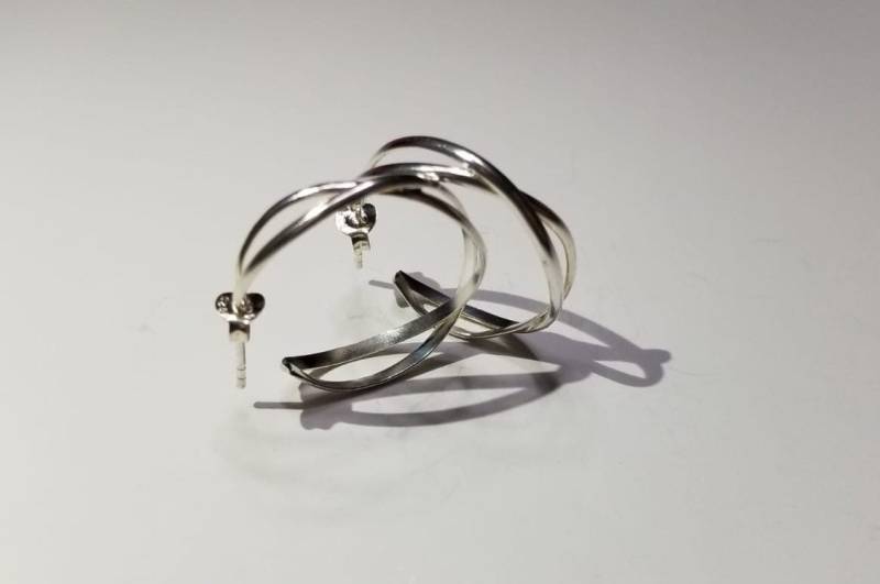 sterling Silber "Infinity' Creolen | Ohrringe 925Er Damen Schmuck Silberschmuck Vergoldet von TheSilverRoot