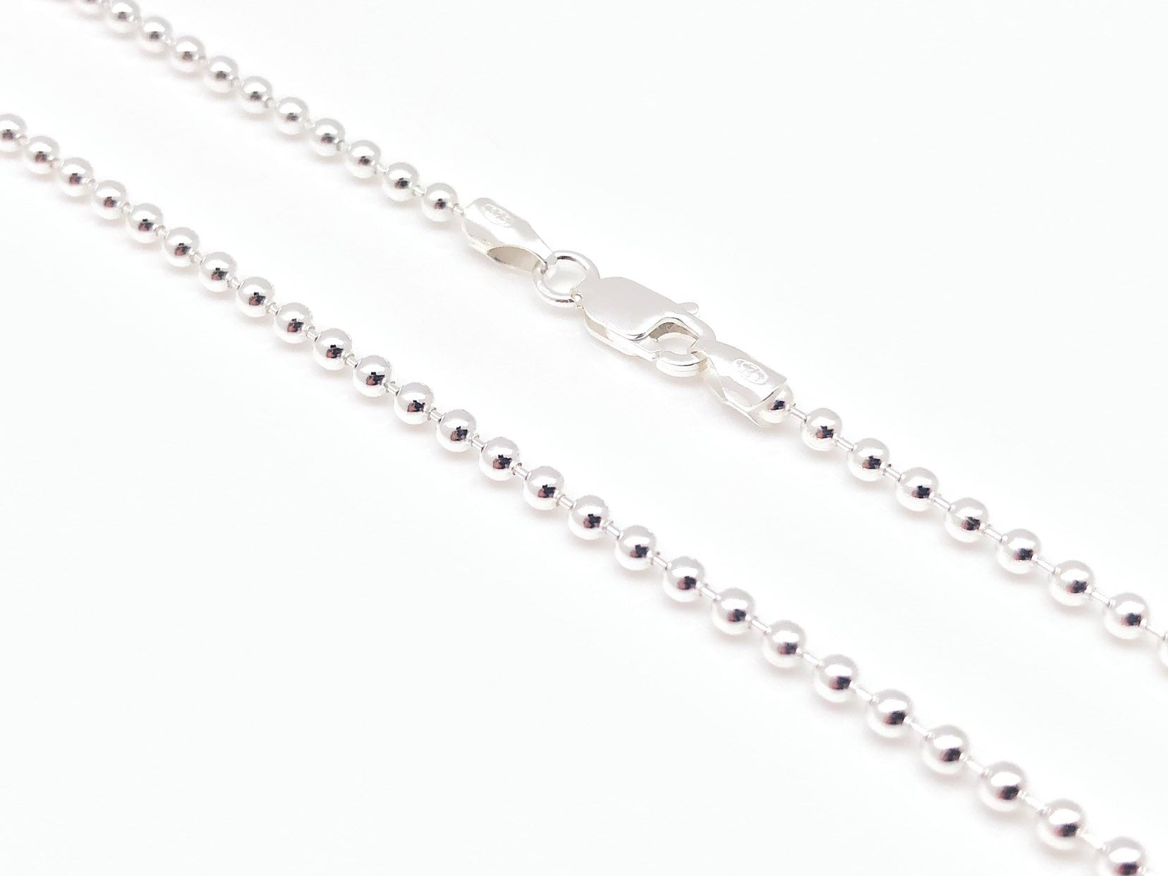 sterling Silber Kugelkette 2, 5 Mm Kugelkette, Hergestellt in Italien von TheSilverWorkshop