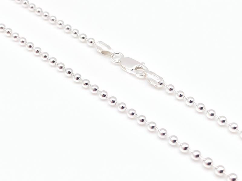 sterling Silber Kugelkette 2, 5 Mm Kugelkette, Hergestellt in Italien von TheSilverWorkshop