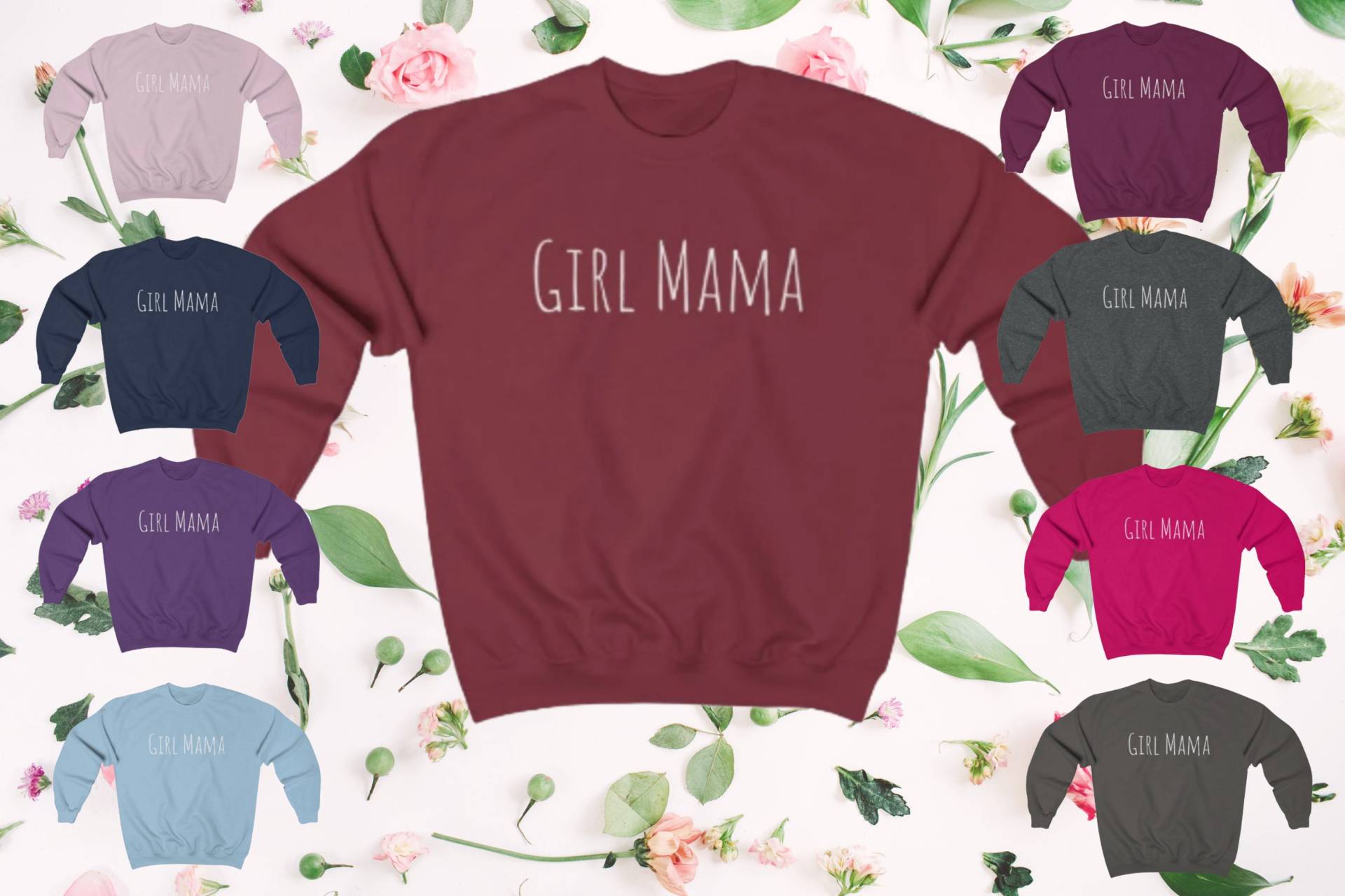 Mädchen Mama Heavy Blend Crewneck Sweatshirt | Geschenk Für von TheSimpleNurseMama