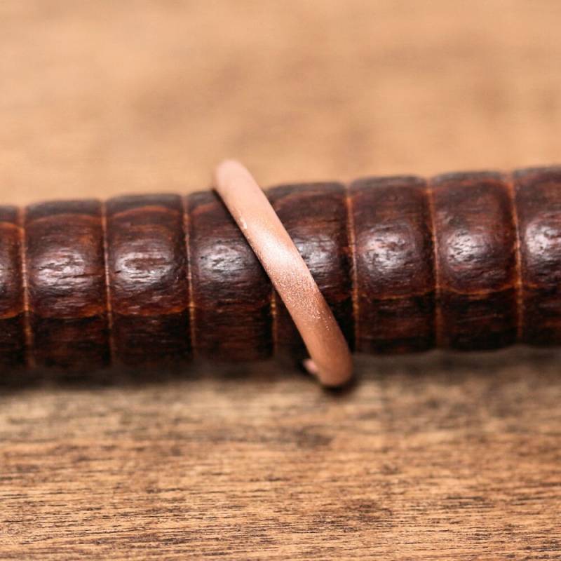 Ehering Aus Recyceltem 14K Roségold Gebürsteter Eco-Ring 3 Mm von TheSlyFox