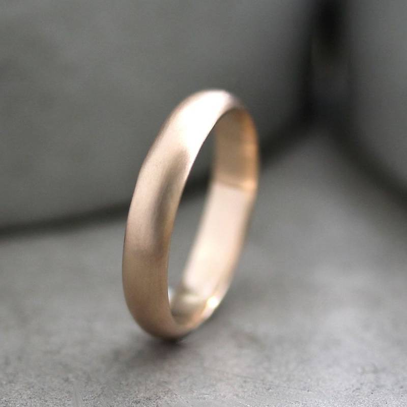 Herrenring Aus 585Er Gold 4 Mm Ring Recyceltem Metall von TheSlyFox