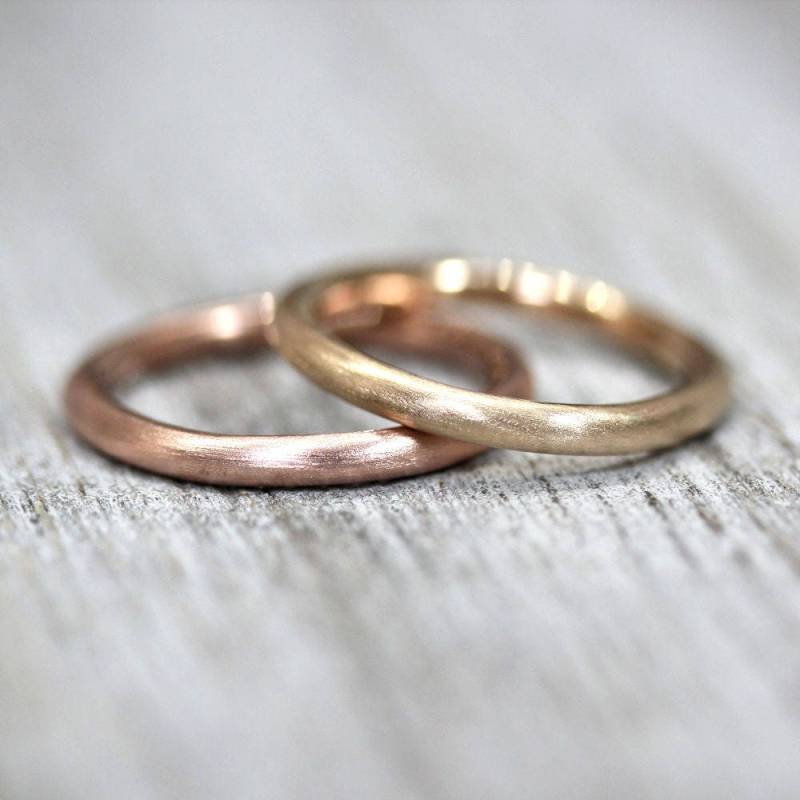 2, 5 Mm Breiter Ring Aus Recyceltem Gelb - Oder Roségold von TheSlyFox