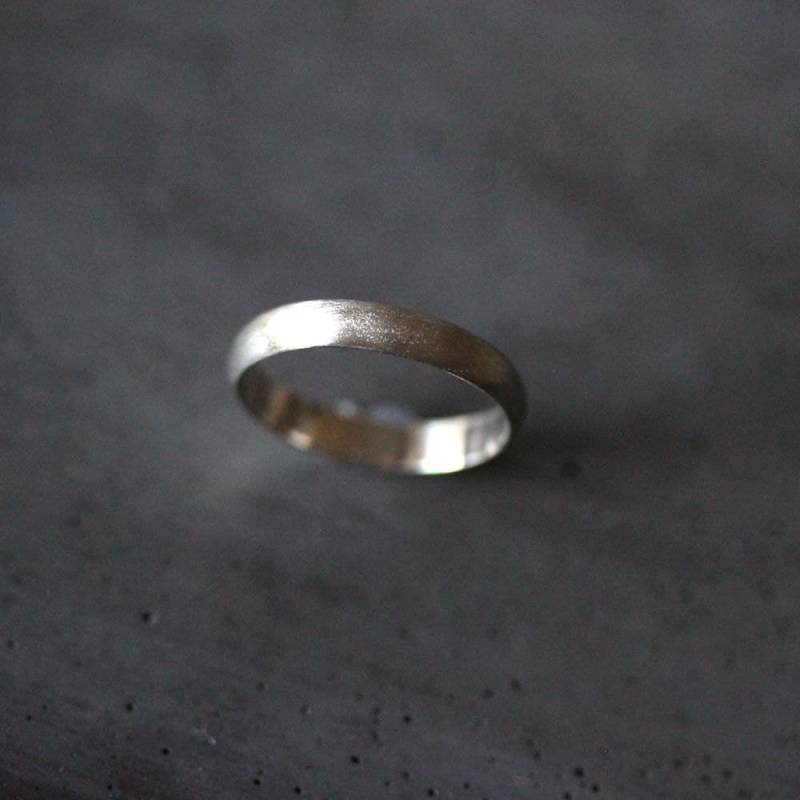 14K Palladium-Weißgold Ehering - 3 Mm Stacking Ring von TheSlyFox