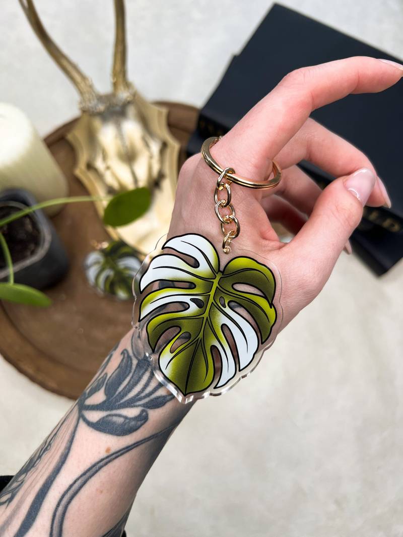 Monstera Variegata Acryl Schlüsselanhänger | Plant Merch Geschenkidee Charm Mit Pflanze Monstera Variegata Acryl Schlüsselanhänger | Plant Merch Geschenkidee Charm Mit Pflanze von TheSolidGold