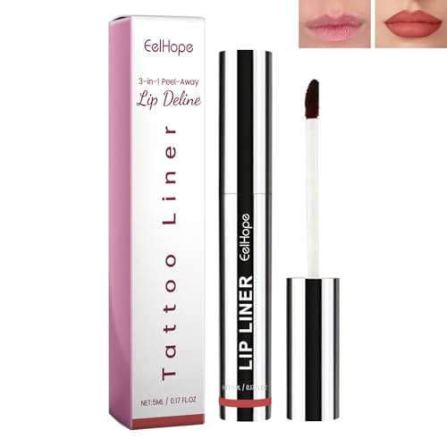 3 in 1 Lippenkonturenstift, Peel Off Lipliner, auffüllender Effekt, langanhaltender Effekt, wasserdicht, multifunktionales kosmetisches Ergänzungsmittel, Geschenk für Frauen (Bordeaux) von TheSosy