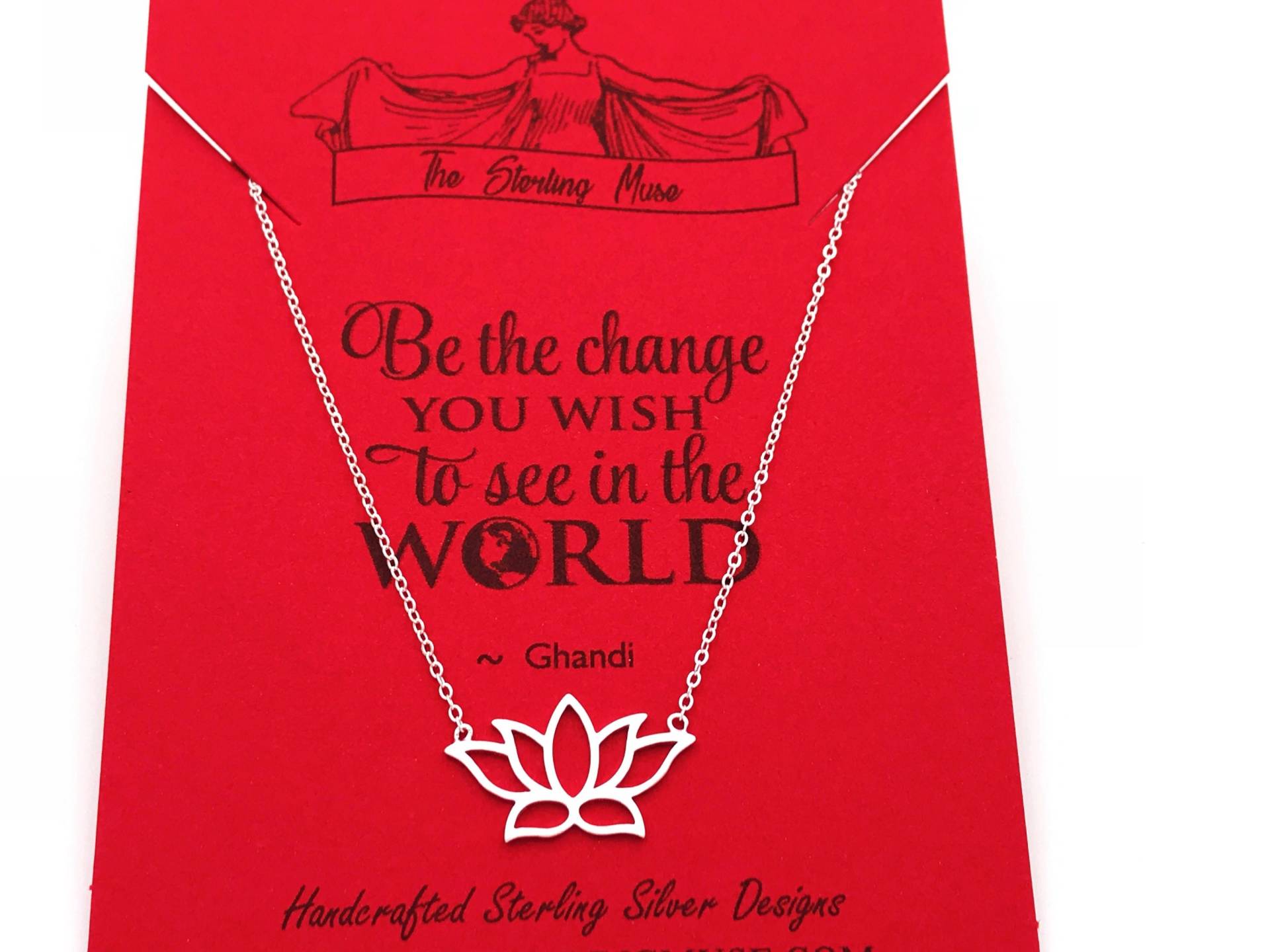 sterling Silber Lotus Blume Halskette Widerstandsfähigkeit Schmuck Geschenk sterling Silber Lotus Blume Halskette Widerstandsfähigkeit Schmuck Geschenk von TheSterlingMuse