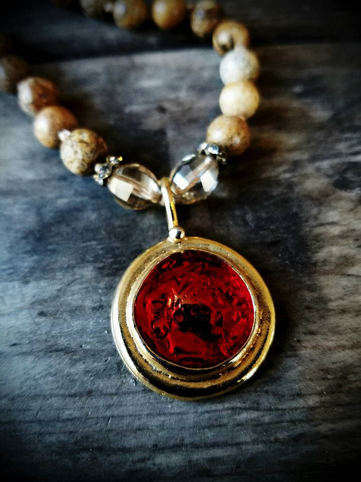 Vintage Anhänger Perlen Halskette Vintage Anhänger Perlen Halskette von TheStonedCow