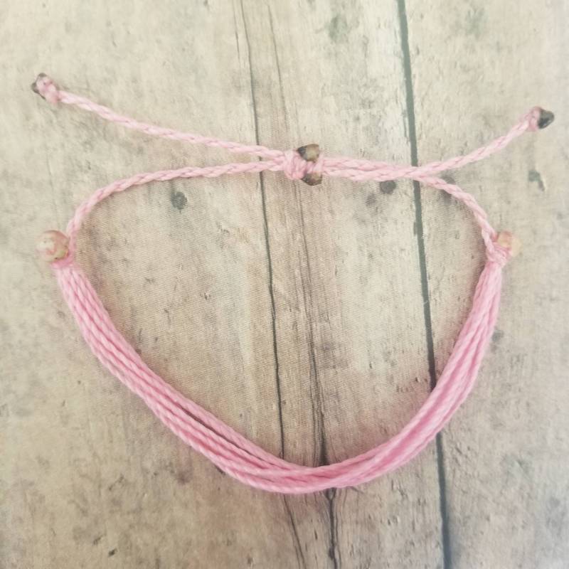 Rosa Gewachstes Verstellbares Wasserdichtes Gewebtes Armband | Geschenk Für Schwester Beste Freundin Weihnachtsgeschenk Sommerliche Rosa Gewachstes Verstellbares Wasserdichtes Gewebtes Armband | Geschenk Für Schwester Beste Freundin Weihnachtsgeschenk Sommerliche von TheStrandStand