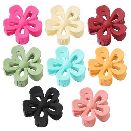 TheStriven Blumen Haarspangen 8 Stück Rutschfeste Haarspange Blumen Haarklammer Blume Mädchen Haarstyling Zubehör Hawaii Haarspange für Frauen Große Haarklammer für Dickes Haar (B) von TheStriven
