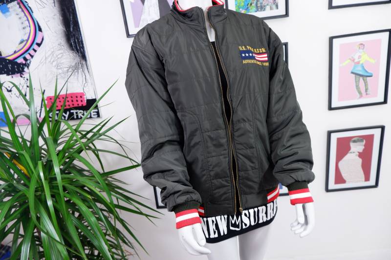 Vintage Us Polo Assn. Braune Bomberjacke, Unisex Wintermantel, M/L, Uk 10/12 von TheSurrealVintageCo