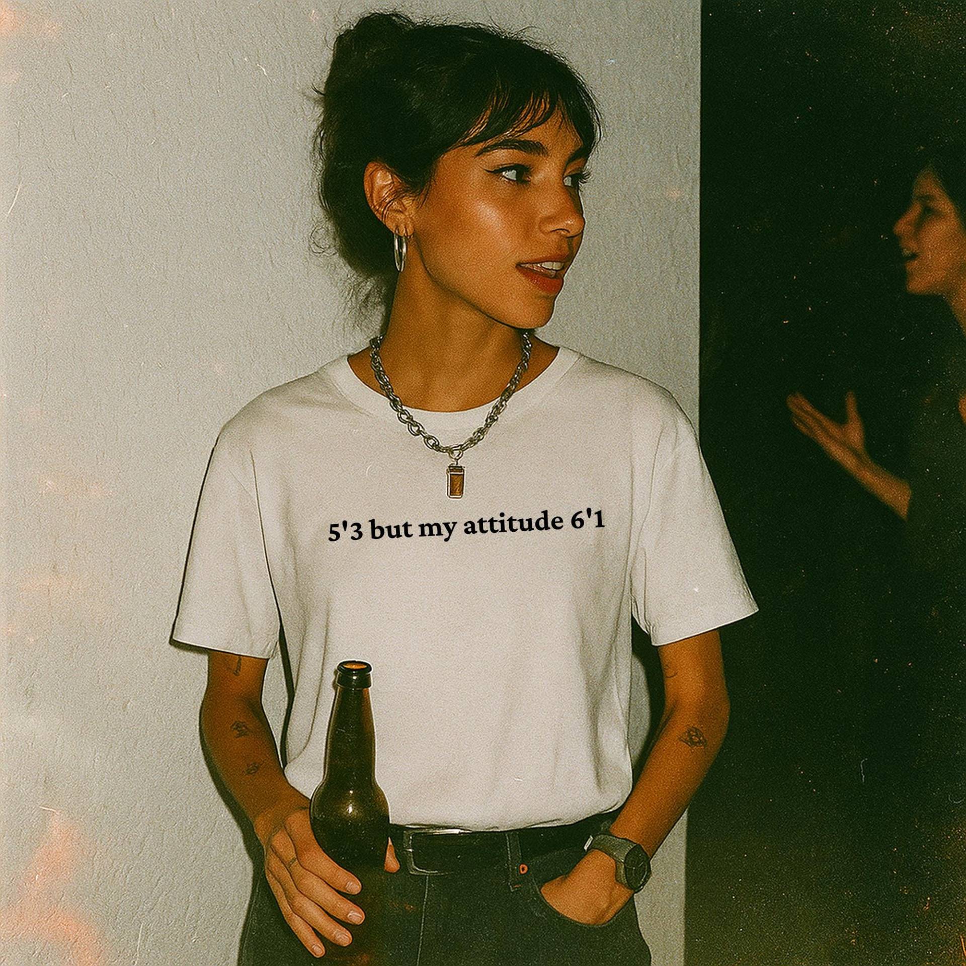 Sassy Statement T-Shirt "5'2 Aber Meine Einstellung 6'1" - Petite Woman Geschenk." Sassy Statement T-Shirt "5'2 Aber Meine Einstellung 6'1" - Petite Woman Geschenk." von TheTangerineTale