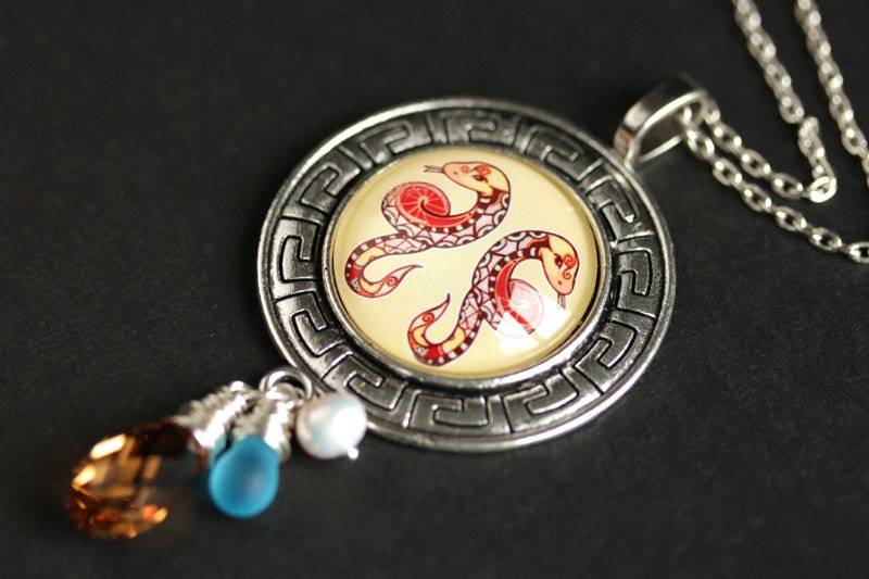 Gemini Halskette. Sternzeichen-Halskette. Native Sun Sign Constellation Horoskop Draht Gewickelt Kristall Charm von TheTeardropShop