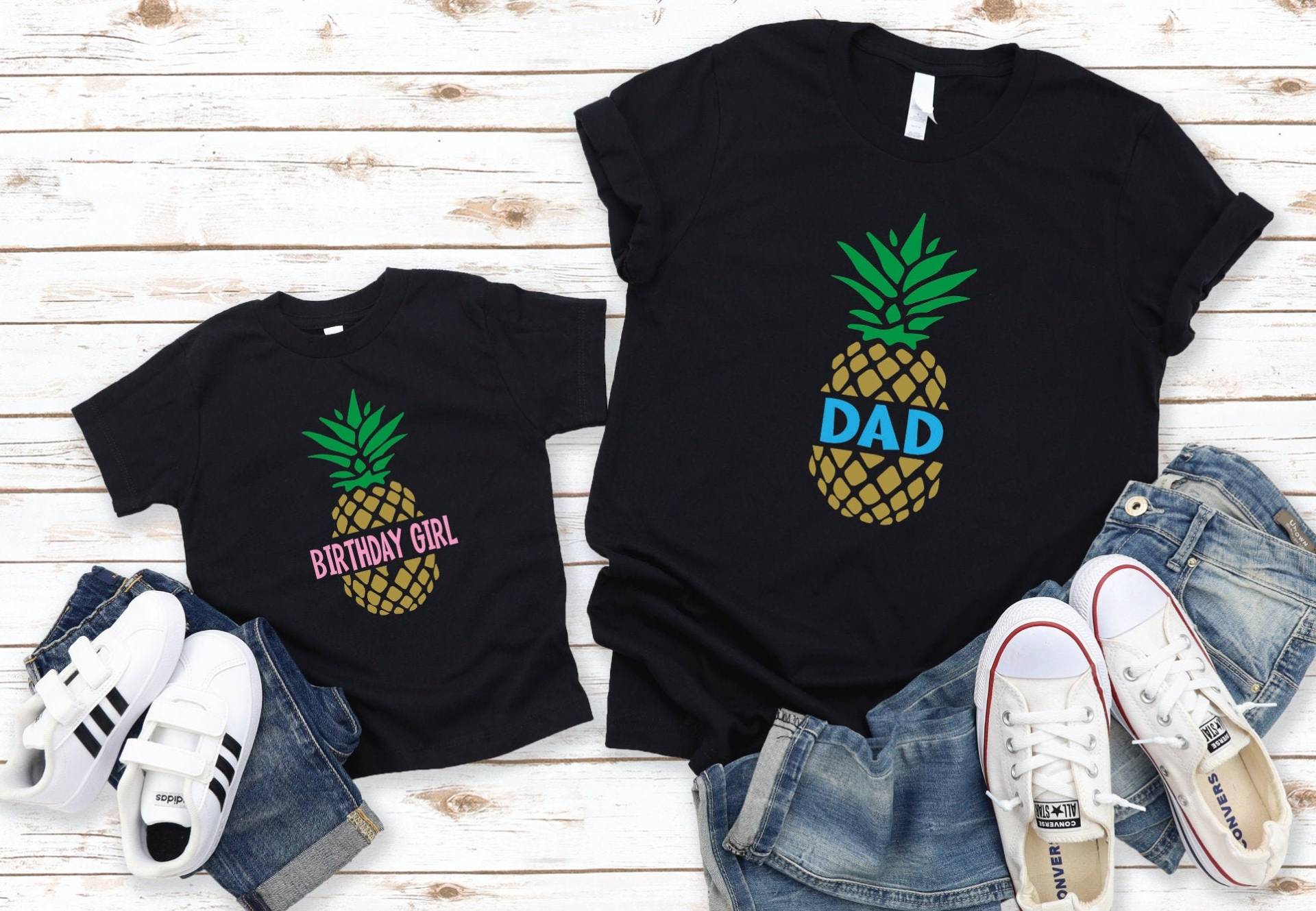 Große Ananas Familie Farbe Geburtstag Shirts Mama Papa Bruder Schwester Mädchen Oder Junge Spaß Passende Feier Party Geschenk Cousin Freund von TheTeeStudio