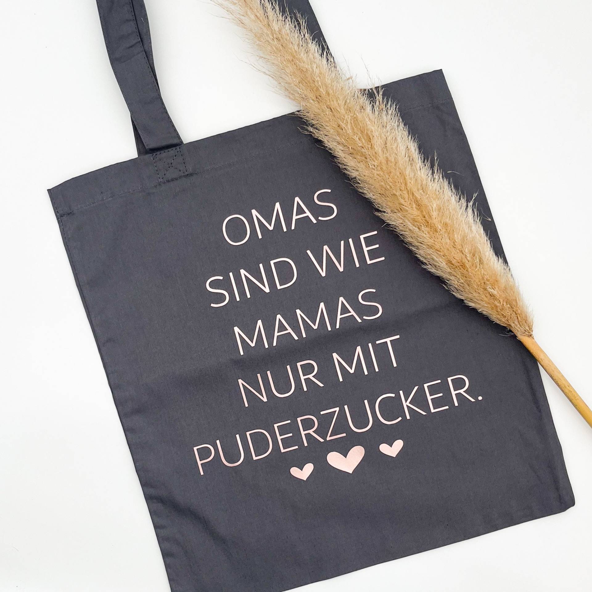 Einkaufstasche Omas Sind Wie Mamas Nur Mit Puderzucker | Stofftasche Geschenk Oma Tasche Ostergeschenk von TheThreeOnlineshop