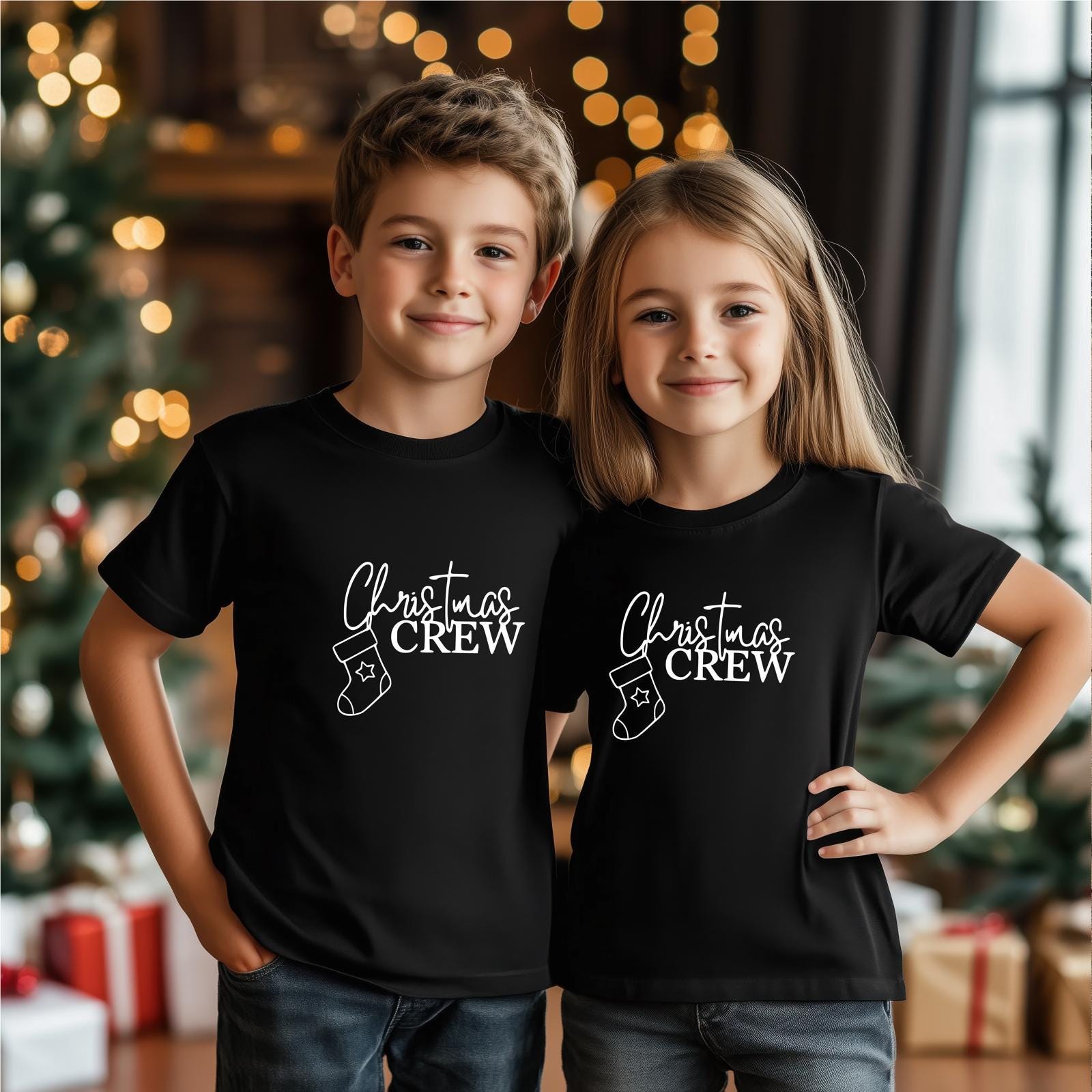 Familien Outfit Für Weihnachten - Shirt Christmas Crew Cooles Weihnachtsoutfit Die Familie, 2025 Shirt, Partnerlook von TheThreeOnlineshop
