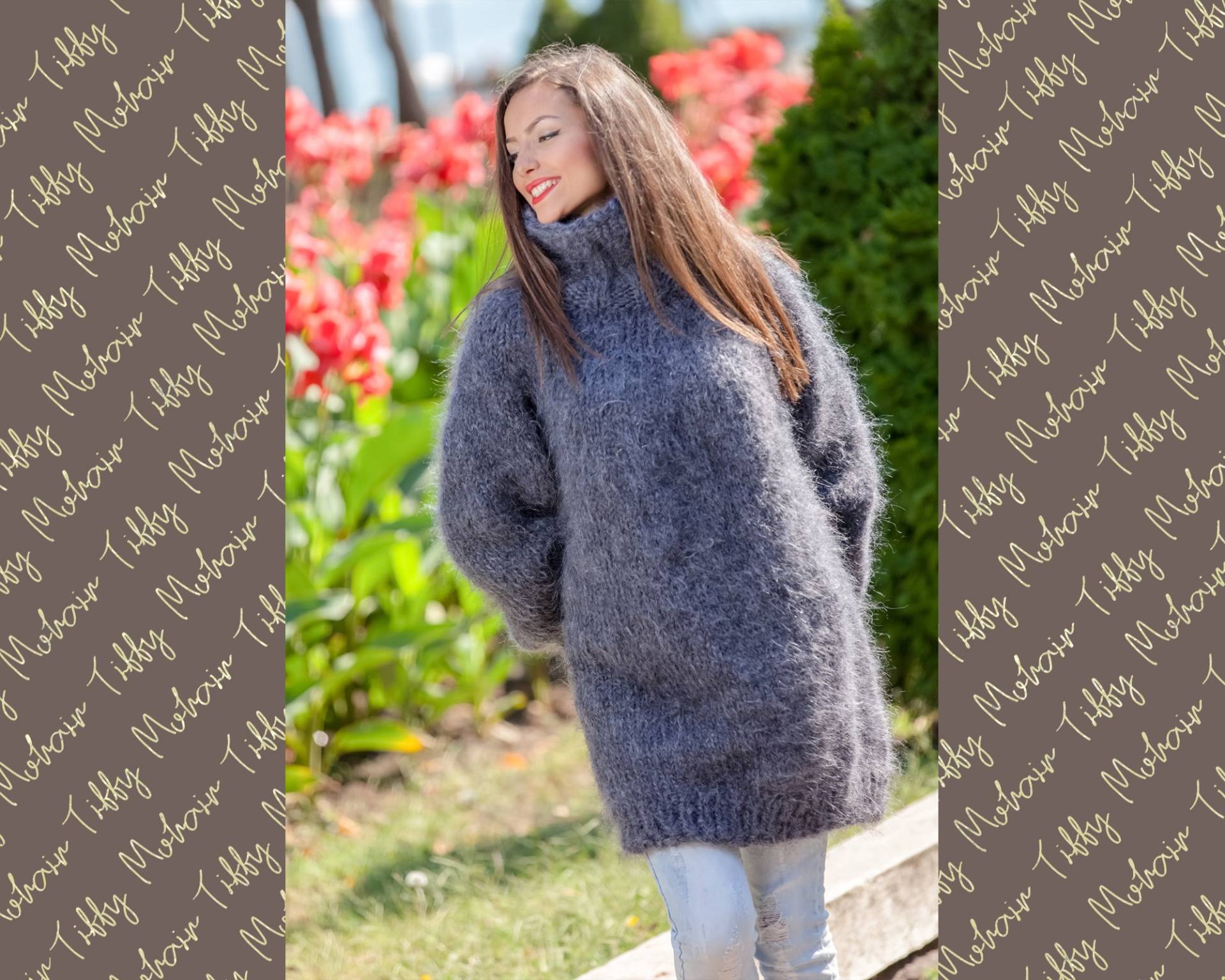 Dicker Mohair Pullover - Handgestrickter Flauschiger Übergroßer Grobstrick Rollkragenpullover T362 Dicker Mohair Pullover - Handgestrickter Flauschiger Übergroßer Grobstrick Rollkragenpullover T362 von TheTiffyMohair