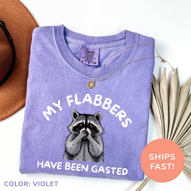 Komfort Colors® Meine Flabbers Sind Gasted Shirt Lustiges Humor Flabbergasted Waschbär Für Frauen von TheTinyThreadsCo