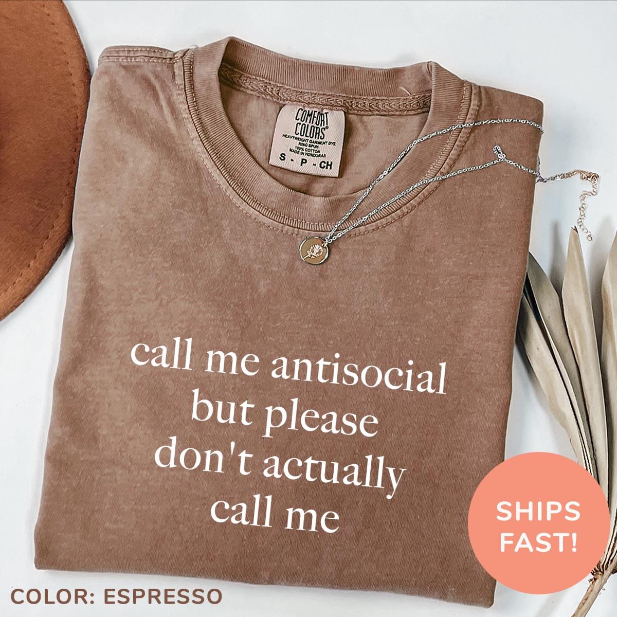 Komfort Colors® Rufen Sie Mich Antisozial An, Aber Bitte Nennen Eigentlich Nicht Shirt Lustiges Meme Erwachsene Humor Für Frauen von TheTinyThreadsCo