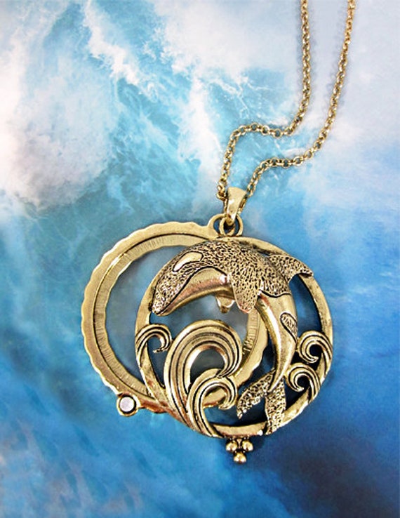 Orca, Delfin 6 Mal Lupe Schiebemagnet Anhänger Halskette, 30 Zoll Plus 3 von TheTizana