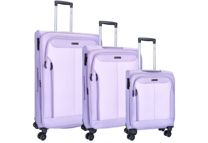 TheTrueC Koffer TheTrueC 3er Kofferset S/M/L Kopenhagen Flieder, 4 Rollen Rollen von TheTrueC