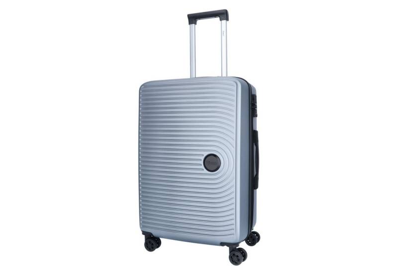TheTrueC Koffer TheTrueC 4-Rad Trolley 67cm Exp. "Kingston" Kingston silber, 4 Rollen Rollen von TheTrueC