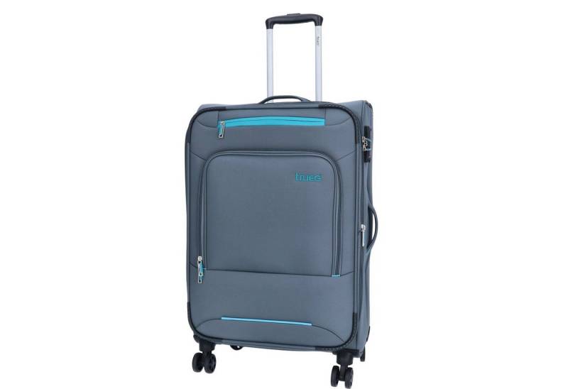 TheTrueC Koffer TheTrueC 4-Rad Trolley 69cm Grey-Blue Palma grey, 4 Rollen Rollen von TheTrueC