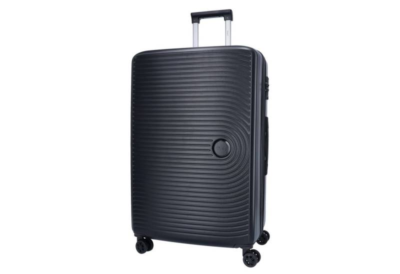TheTrueC Koffer TheTrueC 4-Rad Trolley 76cm Exp. Kingston Black, 4 Rollen Rollen von TheTrueC
