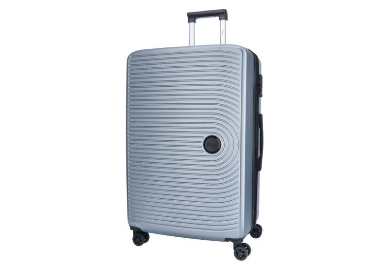 TheTrueC Koffer TheTrueC 4-Rad Trolley 76cm Exp. "Kingston" Kingston silber, 4 Rollen Rollen von TheTrueC