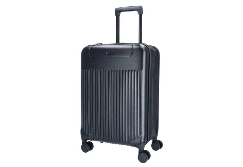 TheTrueC Koffer TheTrueC 4-Rad Trolley Faltbar 55cm - OSLO Black, 4 Rollen Rollen von TheTrueC
