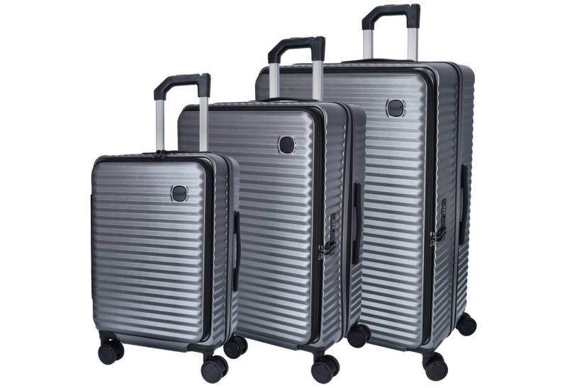 TheTrueC Koffer TheTrueC 4 Rollen Trolley 3er Set S/M/L - MONACO grey, 4 Rollen Rollen von TheTrueC