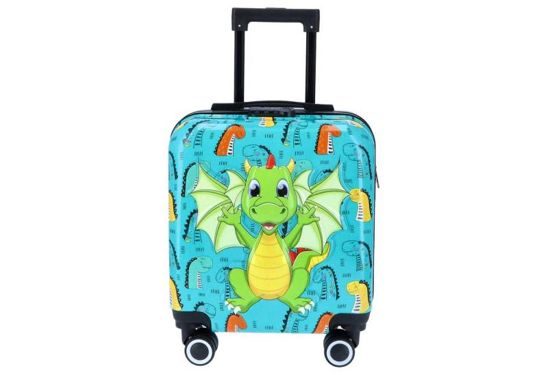 TheTrueC Koffer TheTrueC Kindertrolley 4 Rollen Dino grün von TheTrueC