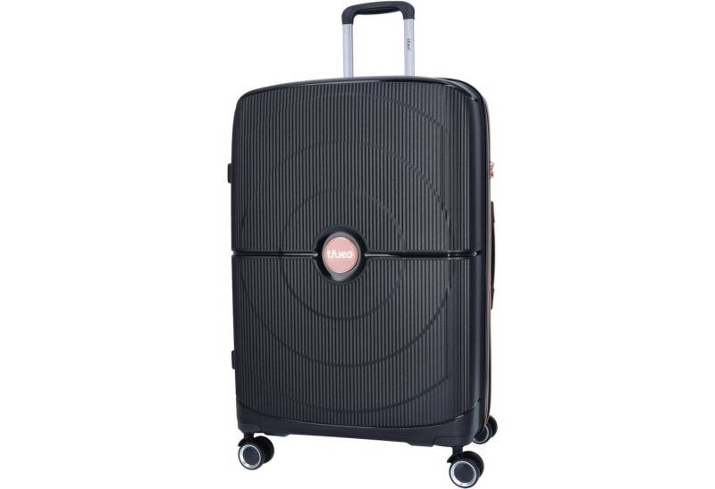 TheTrueC Koffer TheTrueC 4-Rad Trolley 74cm Valencia Black, 4 Rollen Rollen von TheTrueC