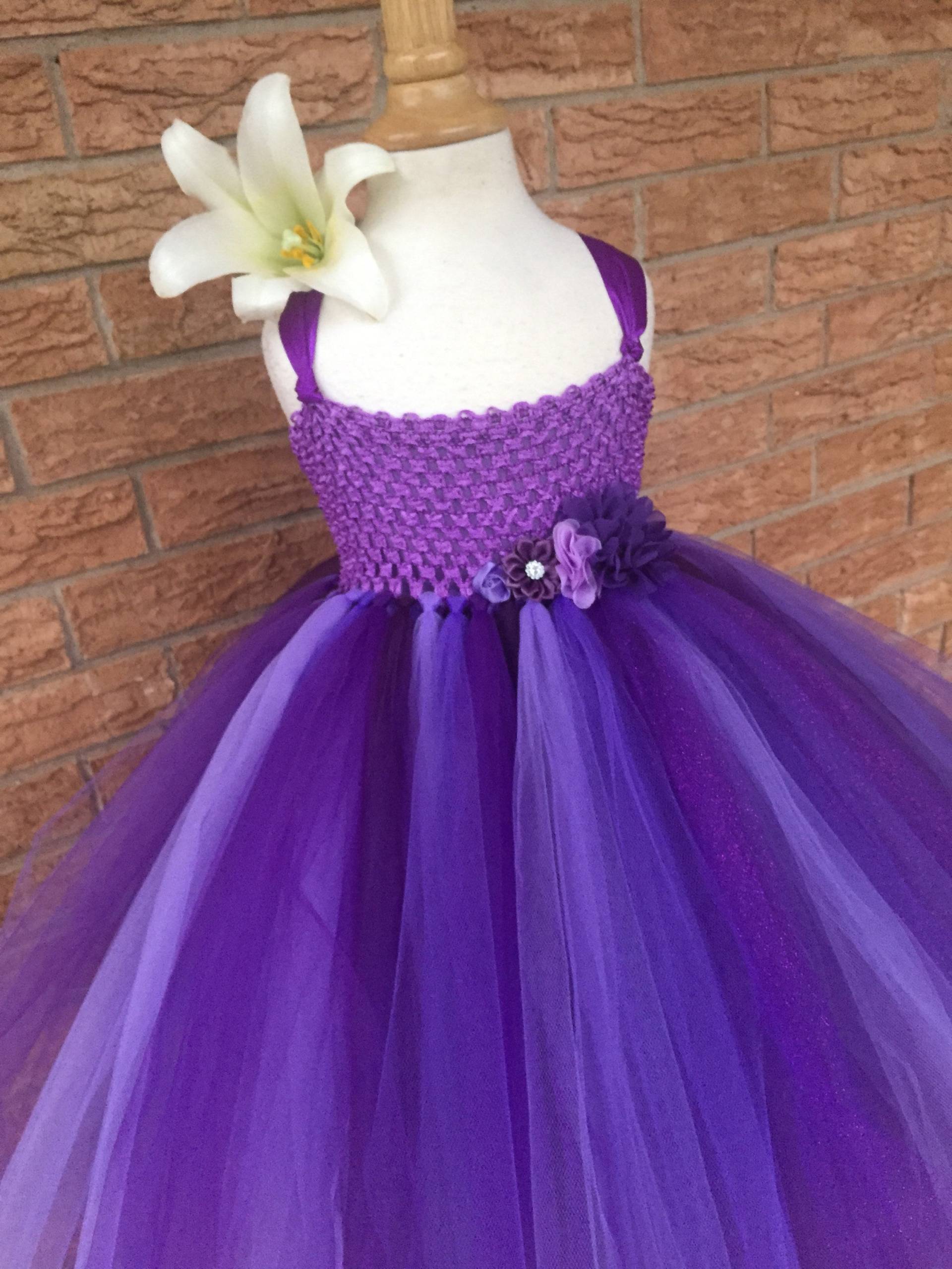Lila Prinzessin Kleid, Tutu, Kostüm, Party, Anzieh, Blumenmädchen Kleid von TheTwirl