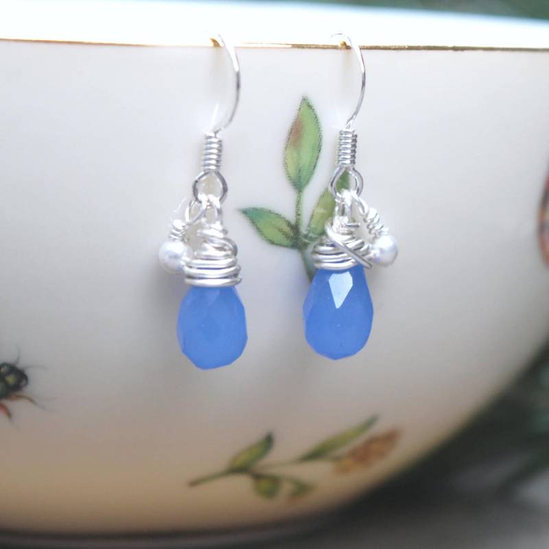Blaue Achat Briolette Ohrringe Blaue Achat Briolette Ohrringe von TheUmbrellaBird