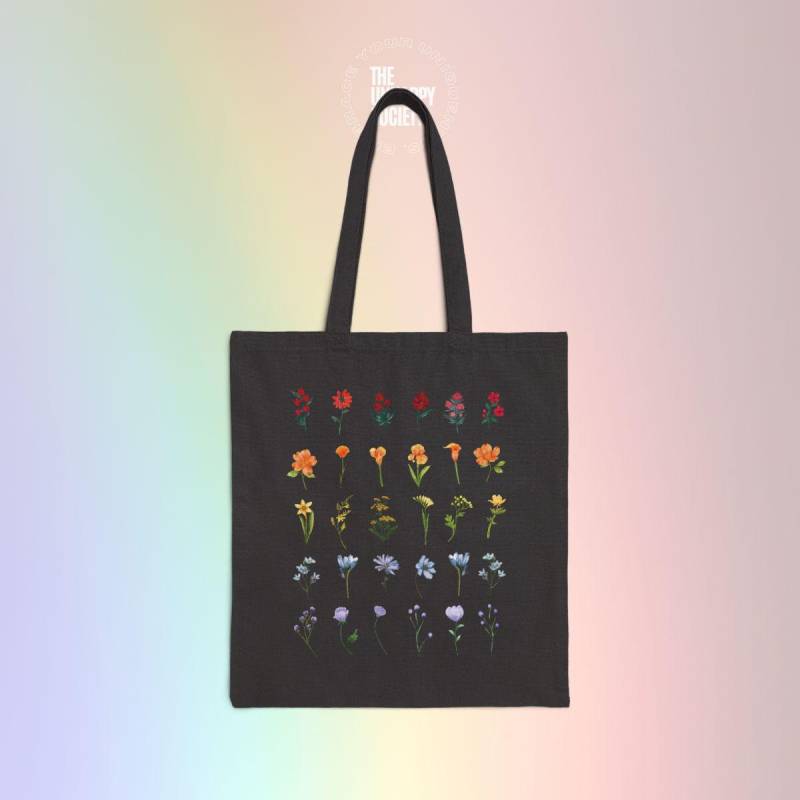 Subtle Pride Tote Bag, Flower Merch, Queer Art, Bag Aesthetic Ally, Lgbtq Discreet von TheUnhappySociety
