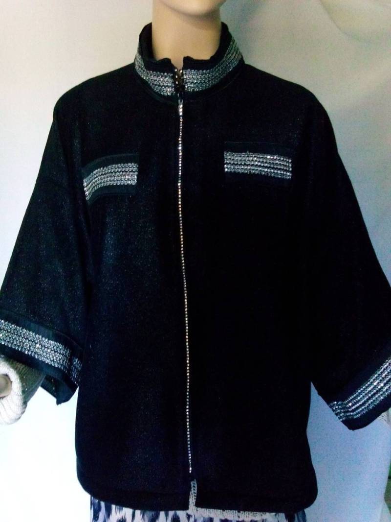 Schwarze Lurex Blazer-Jacke Schwarze Lurex Blazer-Jacke von TheUniqueBlends