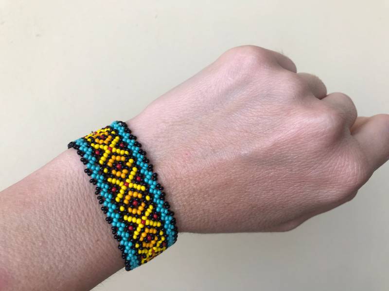 Gewebte Manschette Armband Perlen - Regenbogen Perle Gewebt Gewebte Manschette Armband Perlen - Regenbogen Perle Gewebt von TheVINTAGEShopBG