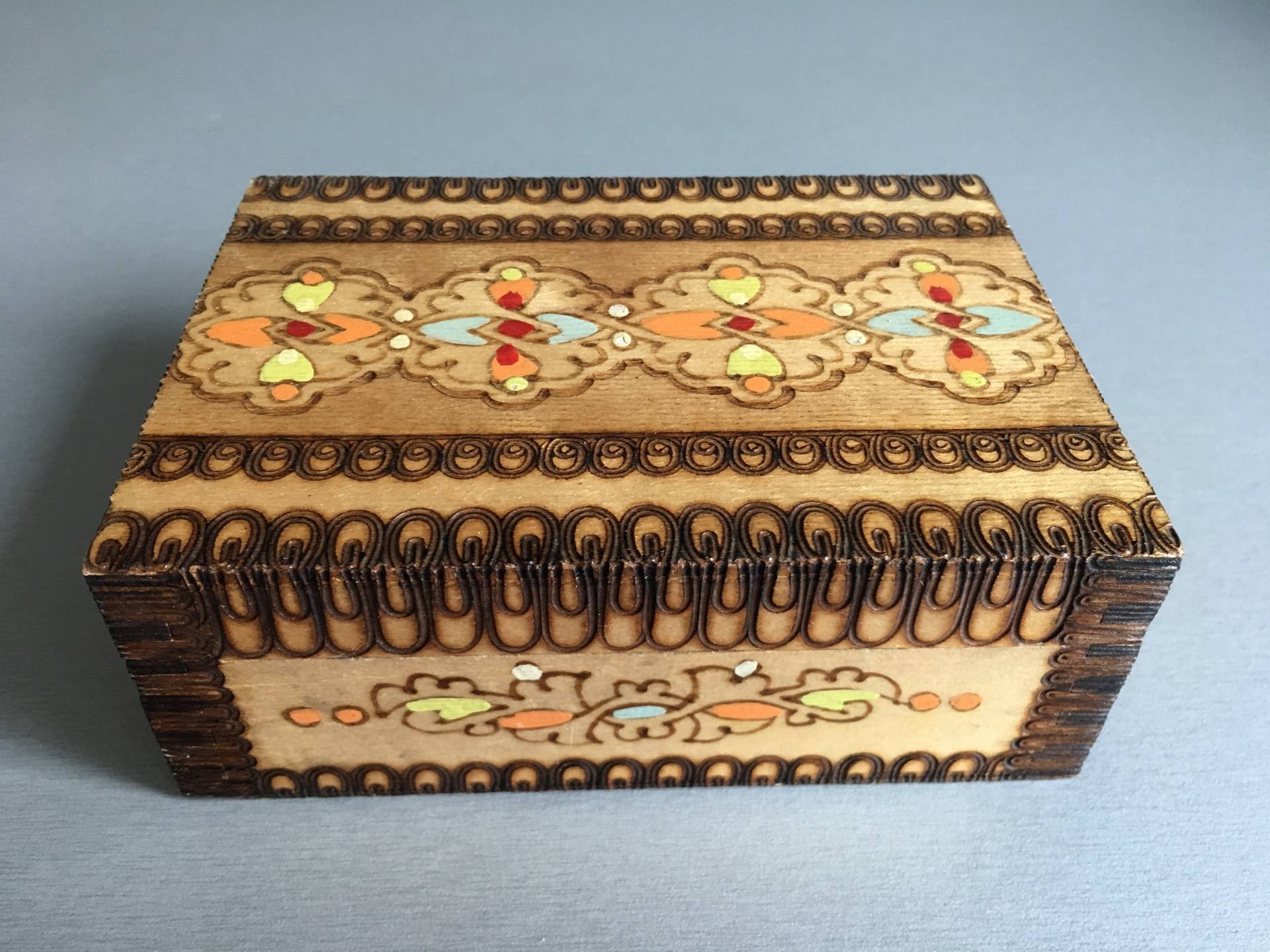 Kleine Box Für Die Pyrographie - Vintage Holzbox Schmuckbox Memory Retro Kleine Box Für Die Pyrographie - Vintage Holzbox Schmuckbox Memory Retro von TheVINTAGEShopBG