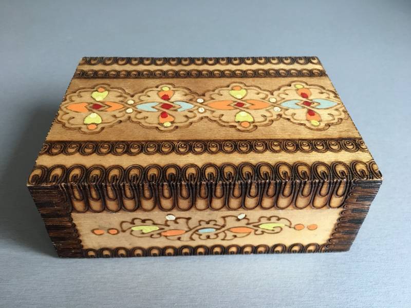 Kleine Box Für Die Pyrographie - Vintage Holzbox Schmuckbox Memory Retro Kleine Box Für Die Pyrographie - Vintage Holzbox Schmuckbox Memory Retro von TheVINTAGEShopBG