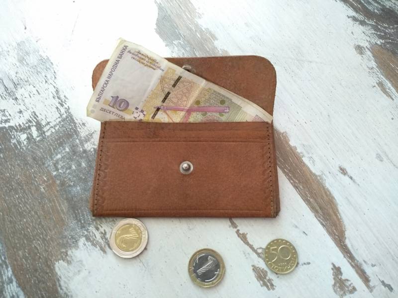Vintage Braune Echt Leder Brieftasche - Naturleder Echte Bulgarien Handgefertigte Vintage Braune Echt Leder Brieftasche - Naturleder Echte Bulgarien Handgefertigte von TheVINTAGEShopBG