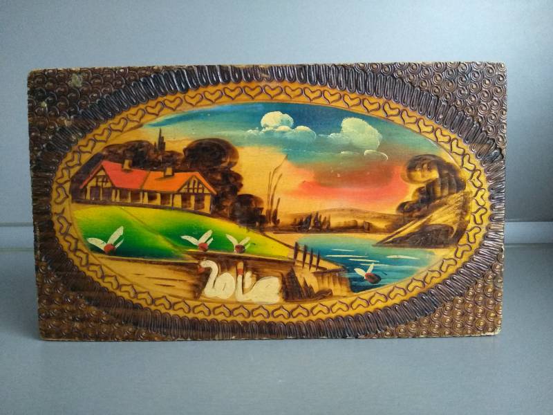 Vintage Pyrographie Box - Holz Schmuck Memory Retro Home Deko Vintage Pyrographie Box - Holz Schmuck Memory Retro Home Deko von TheVINTAGEShopBG
