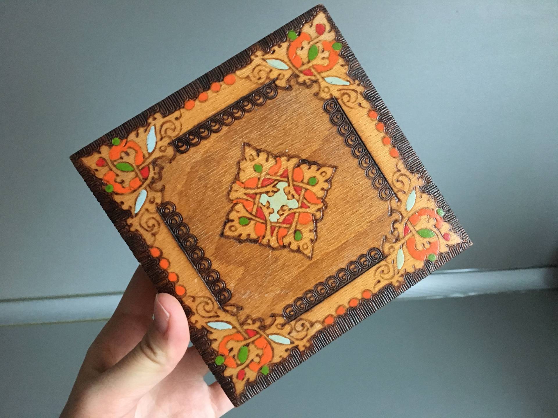Vintage Pyrographie Box - Holz Schmuck Memory Retro Home Deko Vintage Pyrographie Box - Holz Schmuck Memory Retro Home Deko von TheVINTAGEShopBG