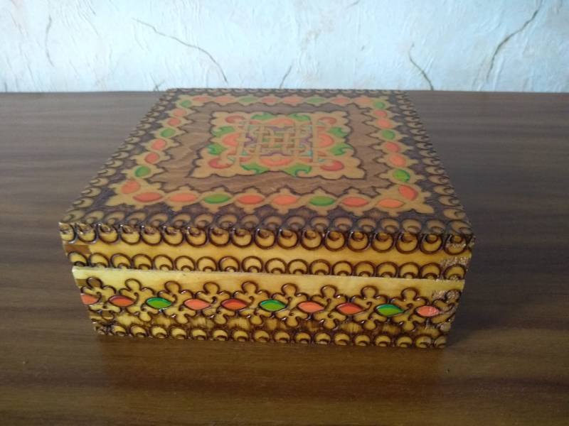 Vintage Pyrographie Box - Holz Schmuck Memory Retro Home Deko Vintage Pyrographie Box - Holz Schmuck Memory Retro Home Deko von TheVINTAGEShopBG