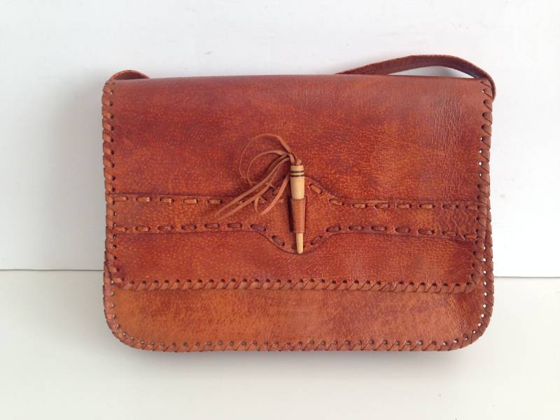 Vintage Schultertasche Aus Echtem Leder - Echtes Frauen Tasche Retro Ledertasche -Vintage Handtasche Alte von TheVINTAGEShopBG