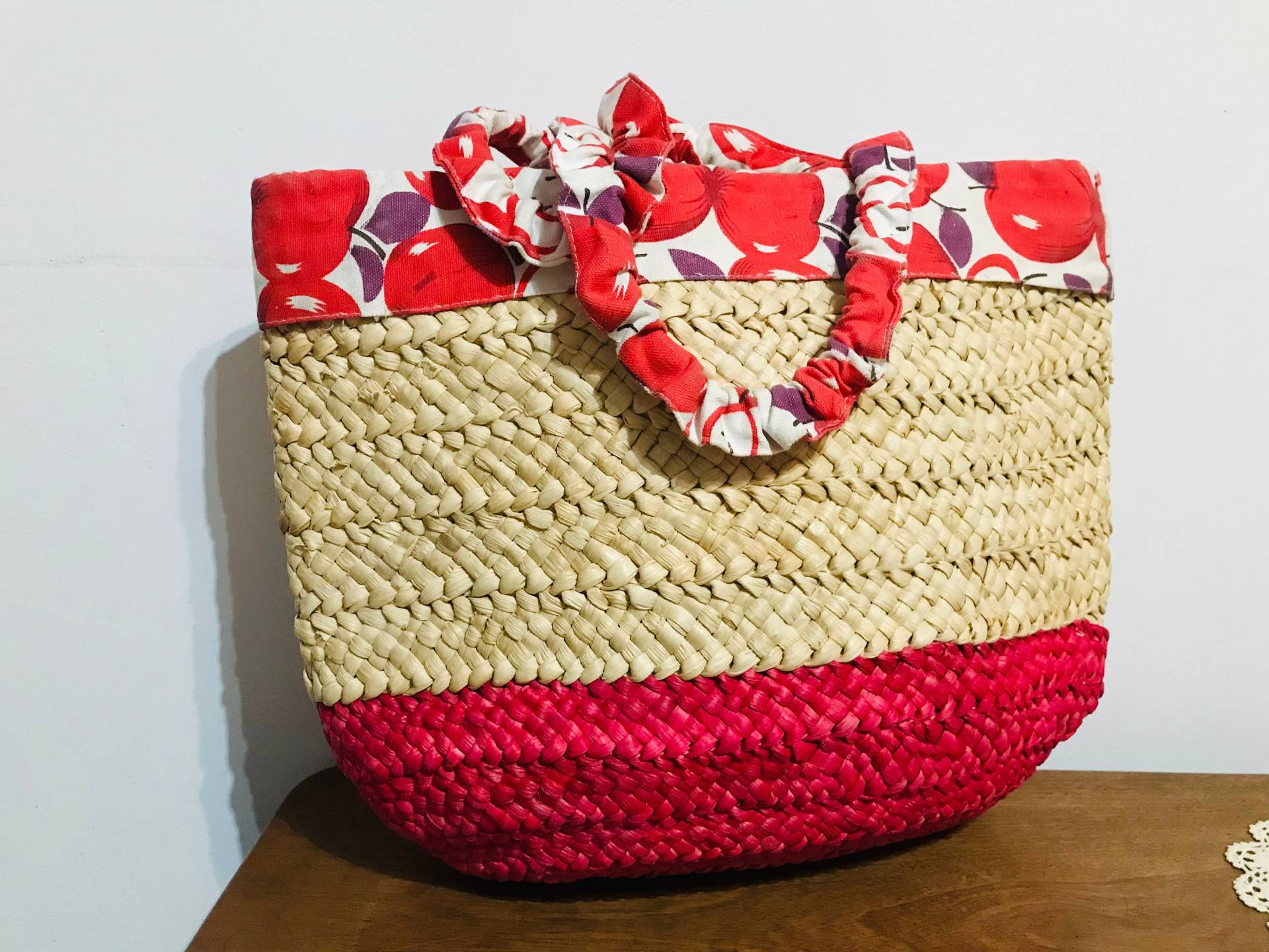 Vintage Strohtasche - Strohkorb Sommertasche Strandtasche Korbtasche Markttasche Vintage Strohtasche - Strohkorb Sommertasche Strandtasche Korbtasche Markttasche von TheVINTAGEShopBG