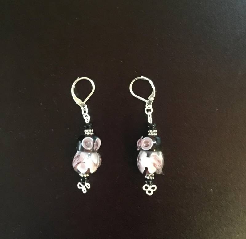 Eulen Ohrringe, Ohrringe Eule, Eule Lampe Arbeit von TheVeryBusyBeader