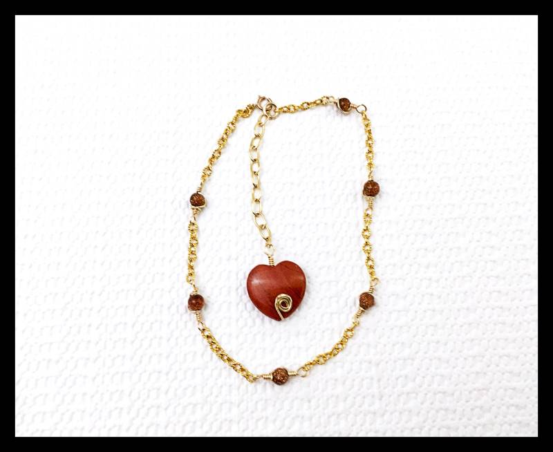 14 Kt Gold Filled Fußkette, Sonnensteine Herz Charm Sonnenstein Perlen Verdrahtete Glänzende Fußkette 14 Kt Gold Filled Fußkette, Sonnensteine Herz Charm Sonnenstein Perlen Verdrahtete Glänzende Fußkette von TheVictoryCollection